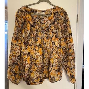 Free People floral top Size XL